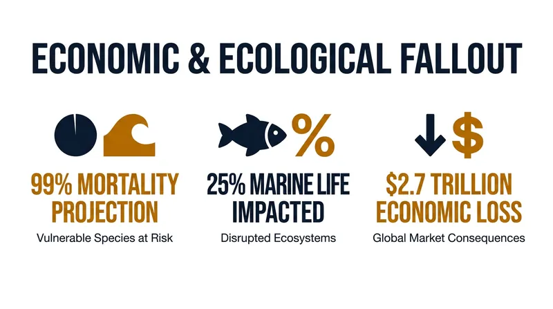 The systemic collapse of coral reefs carries profound ecological and economic consequences for over half a billion people.