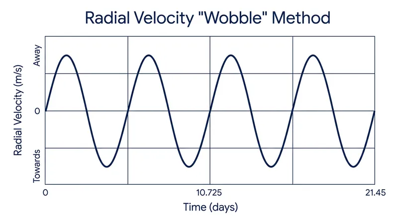 The radial velocity method detects planets by measuring the microscopic 'wobble' they induce in their host stars.