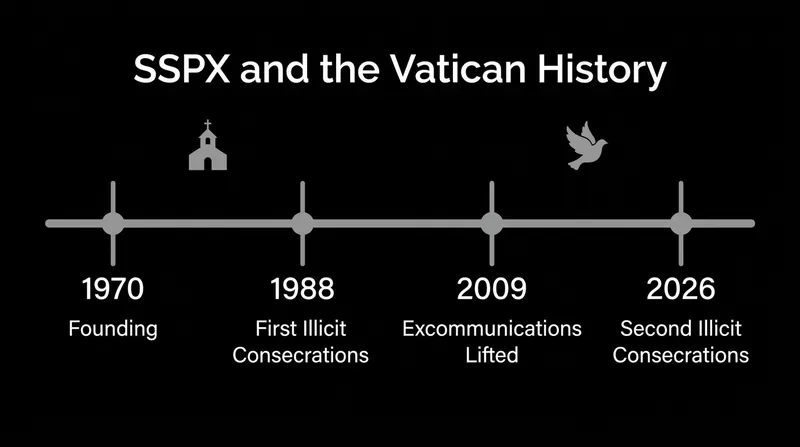 The relationship between the Vatican and the SSPX has oscillated between rupture and cautious reconciliation over five decades.