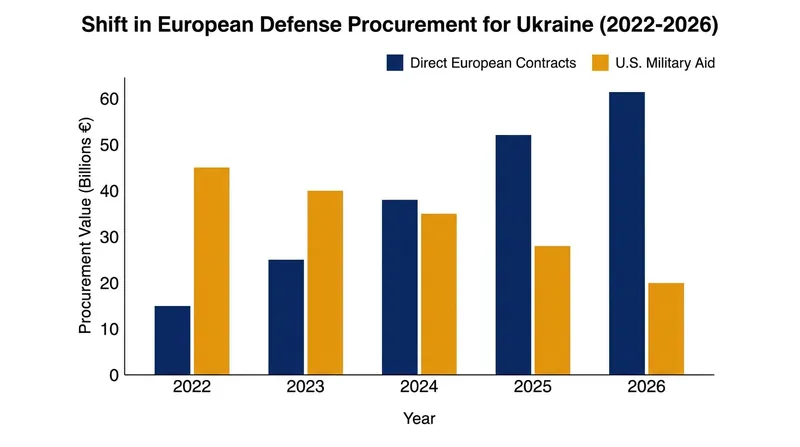 Ukraine is increasingly turning to European defense contractors for long-term military procurement.