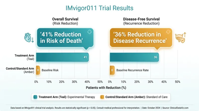 Tecentriq significantly improved survival outcomes for patients who tested positive for ctDNA.