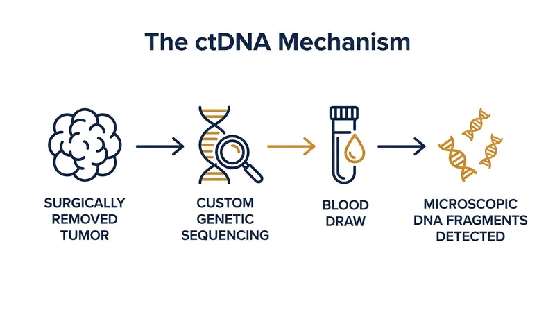 How molecular residual disease testing detects cancer months before traditional imaging.