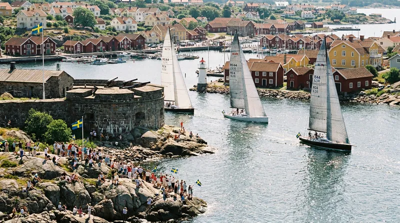Artemis Racing thrilled the local crowds with a 'Foxtrot finish' directly into Marstrand Harbour.