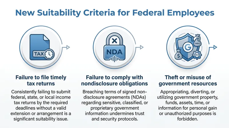 The final rule expands the definition of misconduct that can trigger an expedited suitability action.