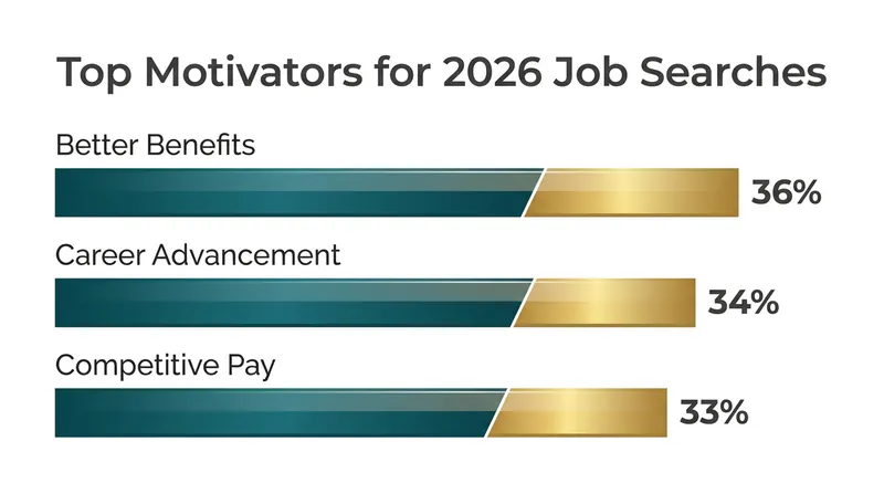 Benefits and career advancement have overtaken base pay as the primary drivers for job seekers in 2026.