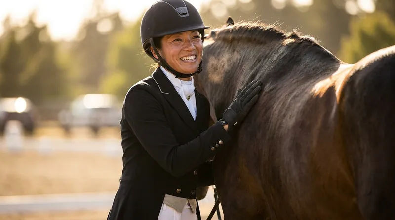 The bond between horse and rider remains the central focus during long rehabilitation periods.