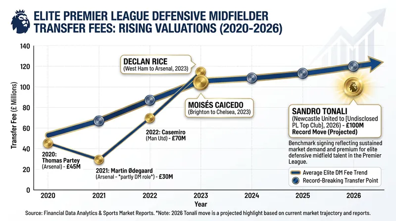 The premium on elite midfielders continues to rise in the Premier League market.