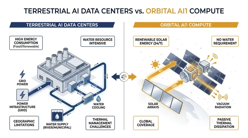 How orbital compute bypasses the power and water constraints of terrestrial data centers.