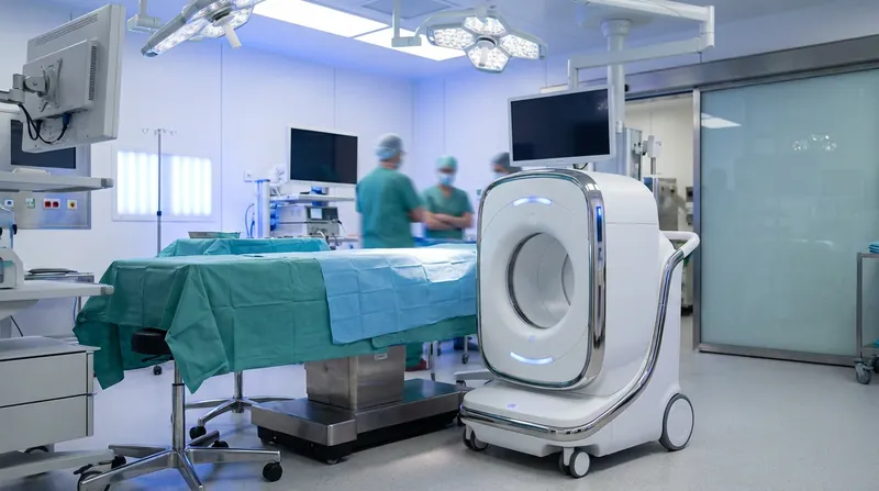 Mobile PET-CT scanners are designed to fit seamlessly into the crowded environment of a modern operating room.