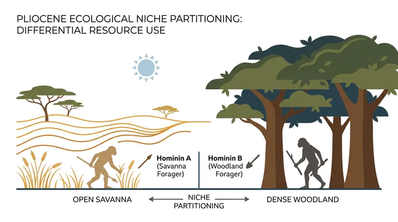 As the climate dried, early Homo adapted to the expanding savanna while Australopithecus clung to shrinking woodlands.