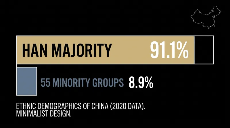 China officially recognizes 55 ethnic minority groups, which make up roughly 8.9 percent of the mainland population.