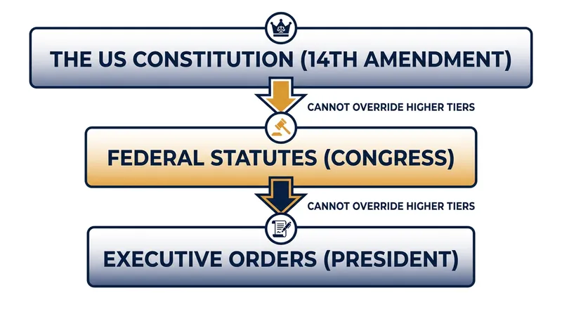 Because the Supreme Court ruled on constitutional grounds, neither an executive order nor a federal statute can override the decision.