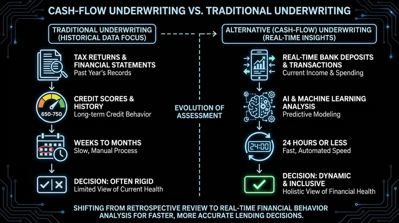 How alternative lenders use real-time data to approve funding in a fraction of the time required by traditional banks.