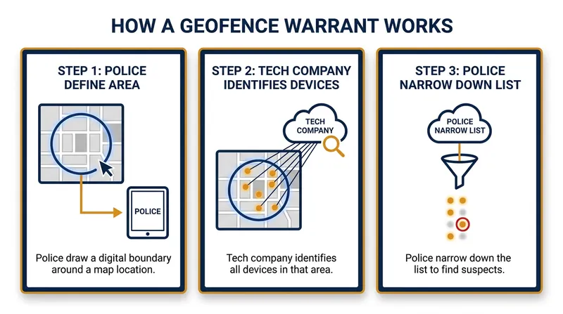 The mechanics of a reverse-location search, now deemed unconstitutional without individualized probable cause.