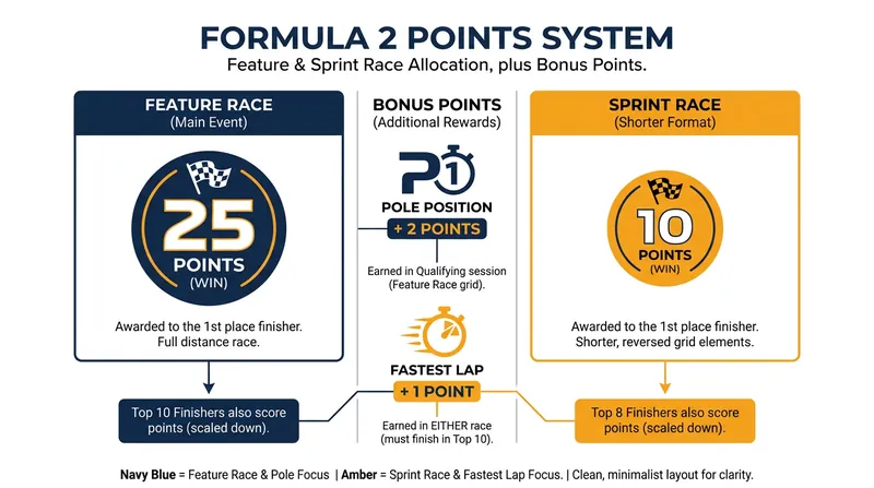 With multiple ways to score points each weekend, the championship lead can swing dramatically in a single round.
