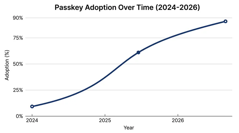 Apple reports that over 90% of active iCloud accounts have now generated at least one passkey.