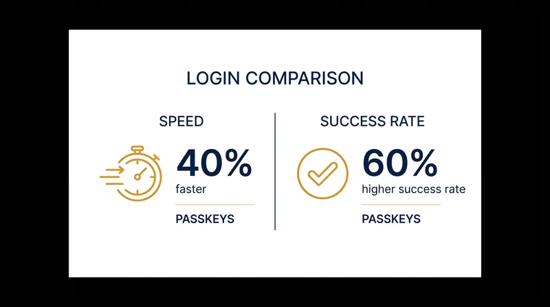 FIDO Alliance data demonstrates that passkeys significantly reduce user friction compared to passwords.