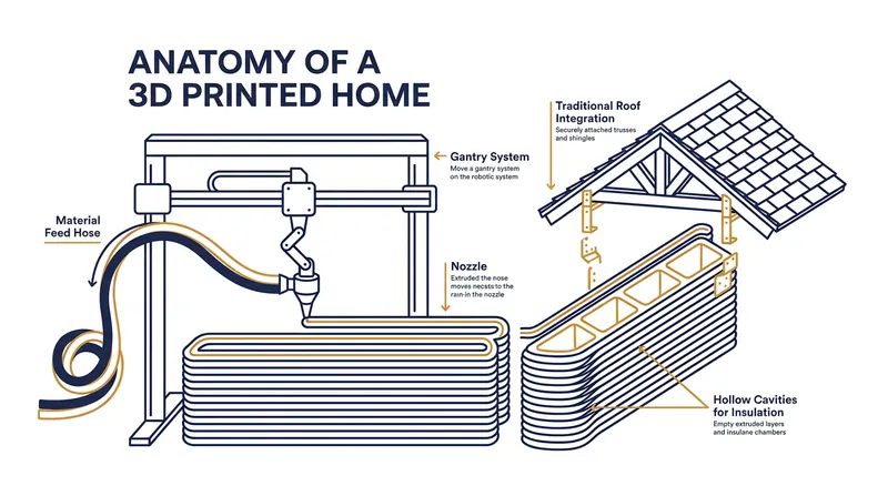 How additive manufacturing translates digital blueprints into physical structures.