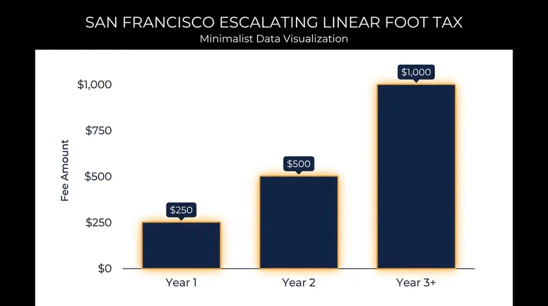 San Francisco's Commercial Vacancy Tax escalates sharply the longer a property remains empty.