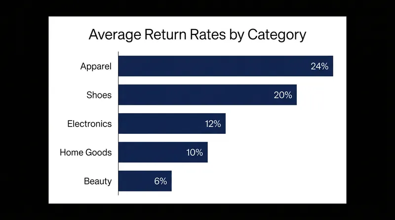 Return rates vary wildly by category, which dictates the threshold at which sellers face financial penalties.