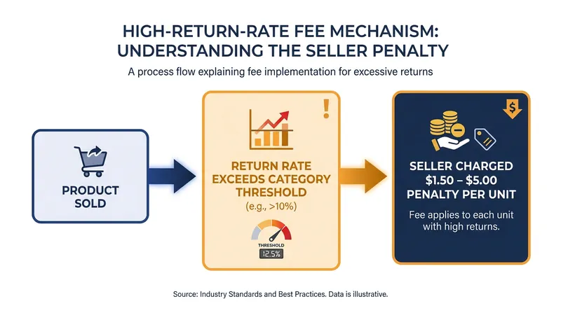 How the high-return-rate fee penalizes sellers for sub-par products.