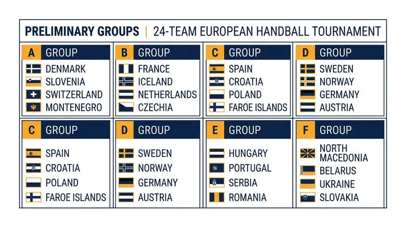 The preliminary round features six groups of four, with Group A widely considered the 'Group of Death.'