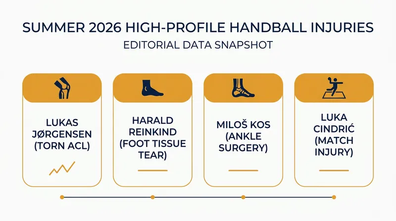 Key international players sidelined by major injuries in 2026.