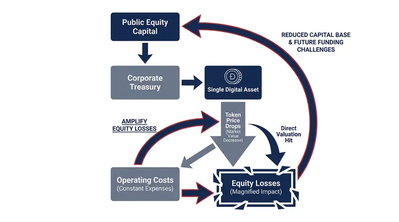 How the corporate treasury model amplifies both gains and losses for equity holders.