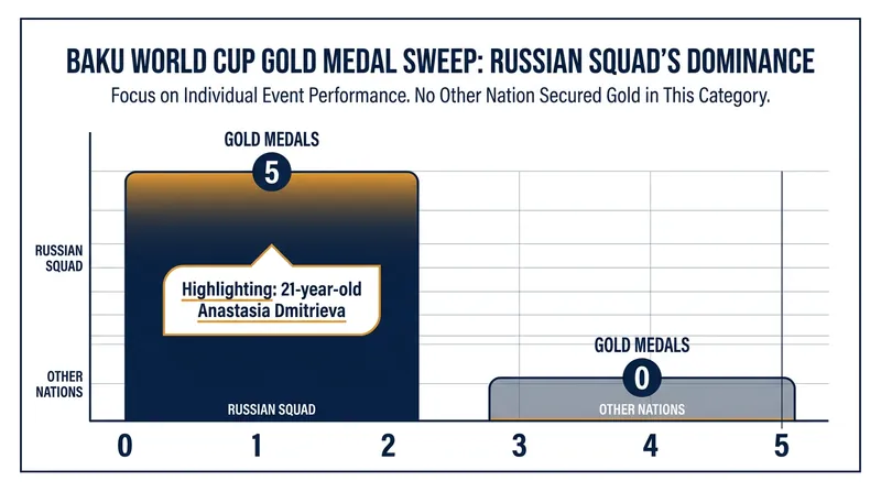A stunning five-gold sweep in Baku drastically altered the overall series standings.