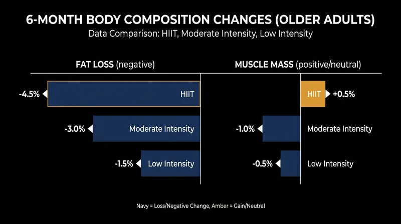 While all exercise intensities led to fat loss, only HIIT prevented the loss of lean muscle mass.