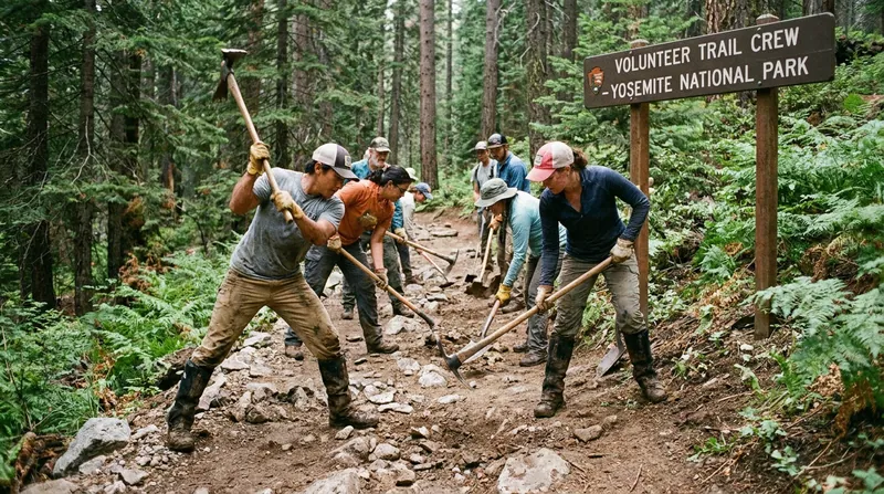 Citizen volunteer crews are stepping up to perform the strenuous manual labor required to keep secondary trails open.