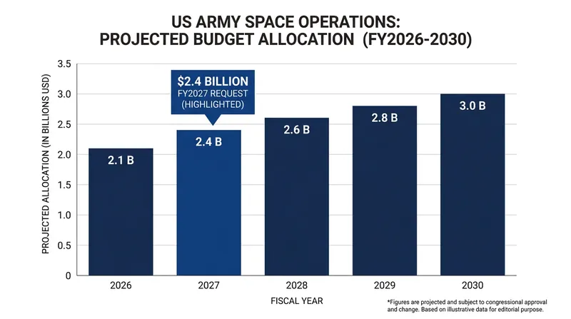 The Pentagon has requested $2.4 billion to fund the Army's new space operations in FY2027.