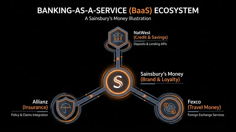 The partner-led model unbundles financial services, assigning each product to a Tier-1 specialist.