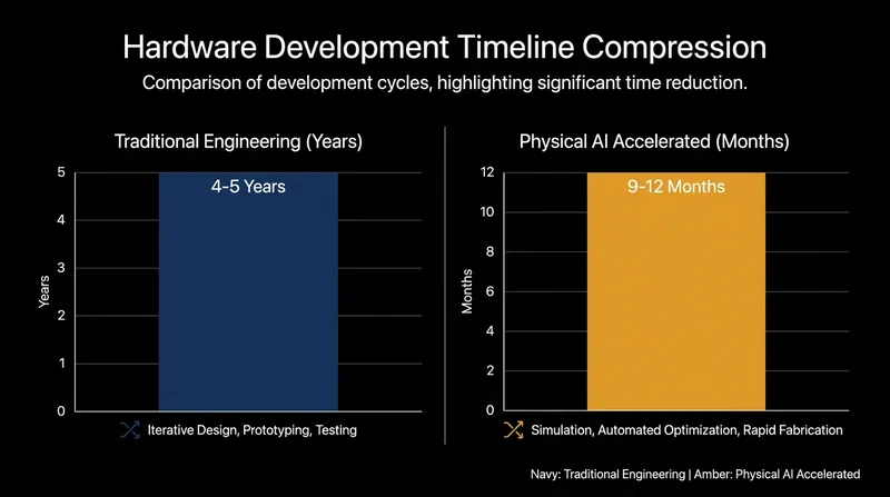 Physical AI is designed to reduce the time between a conceptual idea and a manufacturable product.