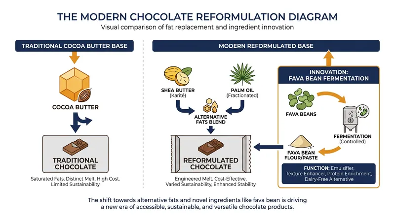 How food scientists are reformulating chocolate to bypass the cocoa shortage.