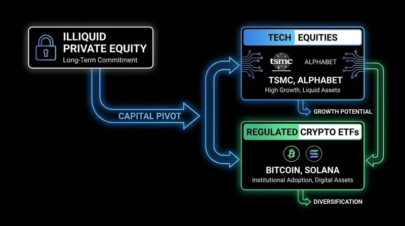 Endowments are reallocating capital into highly liquid, high-growth assets to maintain their mandatory annual payouts.