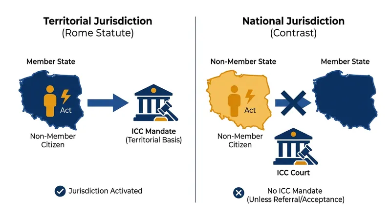 How the ICC claims jurisdiction over citizens of non-member states.