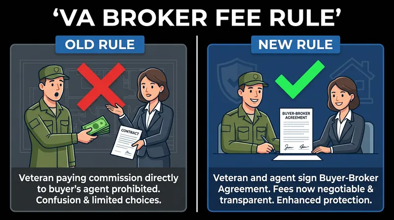 The VA temporarily lifted its ban on buyer-broker fees to keep veterans competitive after the NAR settlement.