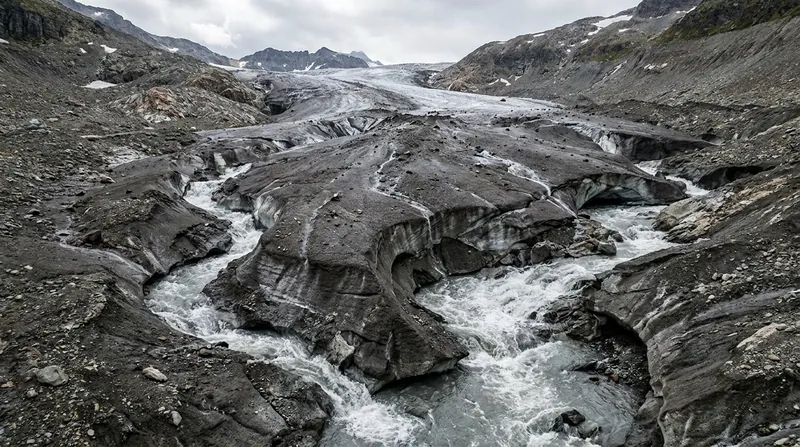 The early loss of snow exposes darker glacial ice, triggering an 'albedo feedback loop' that accelerates further melting.
