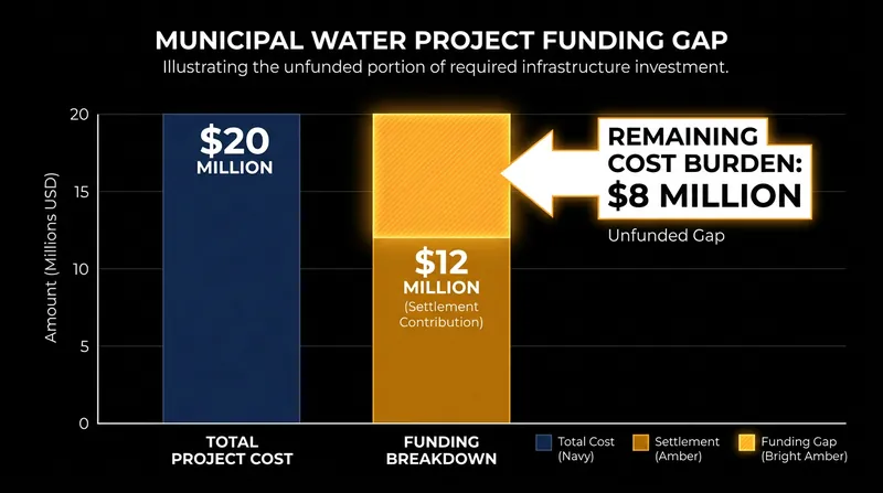 While settlements provide critical funding, many local utilities report that the payouts will not cover the full cost of new infrastructure.