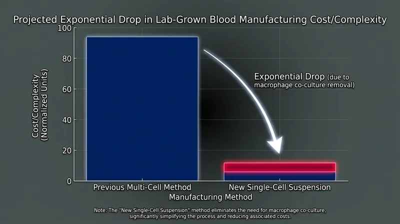 Single-cell suspension cultures are expected to make lab-grown blood economically viable for the first time.