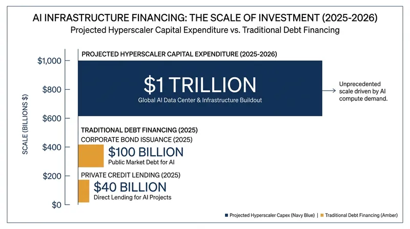 The shift from cash to debt: How the $1 trillion AI infrastructure buildout is being financed.