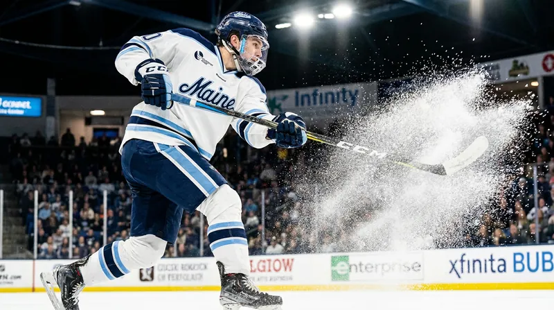 Before his season-ending injury, Poirier led all NCAA rookies in goal scoring during his freshman campaign at the University of Maine.