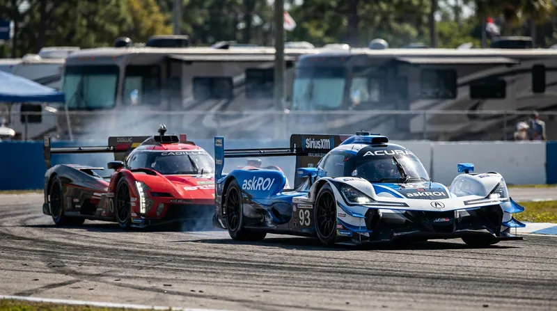 The No. 93 Acura used a late-race pit strategy to briefly seize the lead before finishing second.