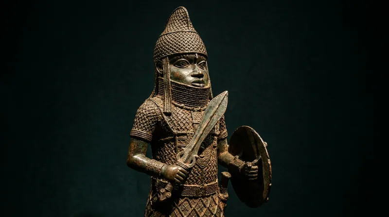 The Benin Bronzes were cast in metal and carved from ivory to perform political and spiritual functions at the royal court.