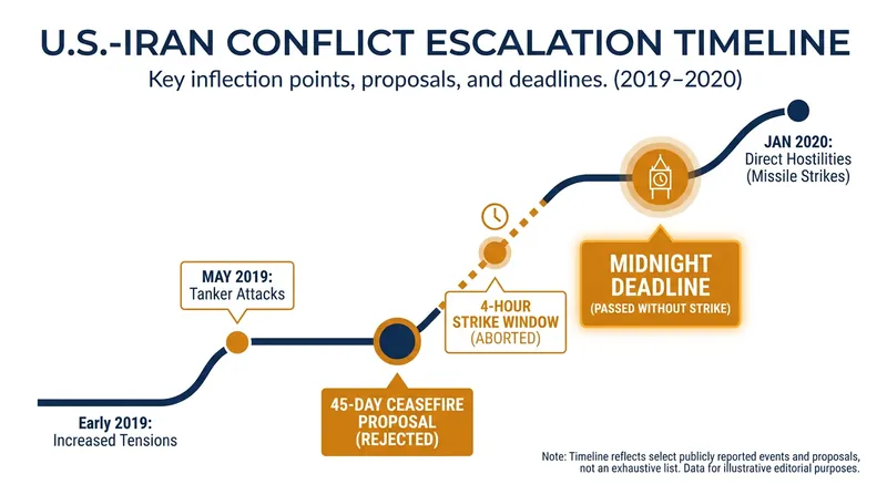 The timeline of the U.S. ultimatum and proposed military strike window.