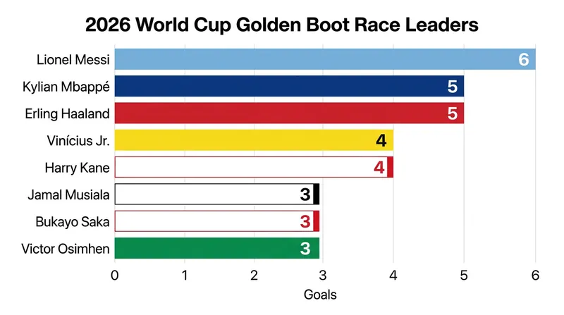 Lionel Messi currently leads the 2026 Golden Boot race following a spectacular group stage.