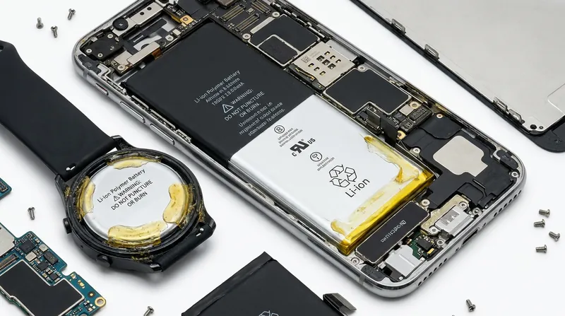 Devices with batteries glued into the chassis trigger the fee because they cannot be removed with common household tools.