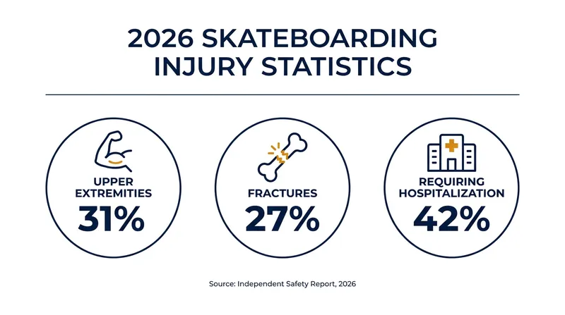 Recent medical data highlights the severe physical toll of competitive skateboarding.