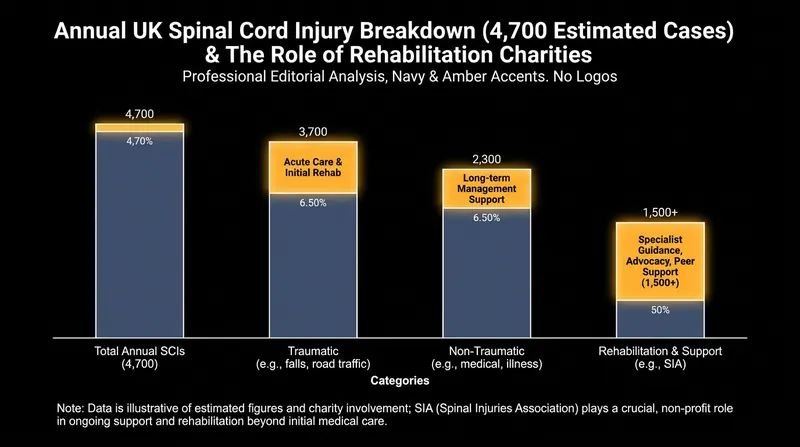 Charities like the Spinal Injuries Association provide crucial support for the thousands of individuals navigating complex recoveries each year.